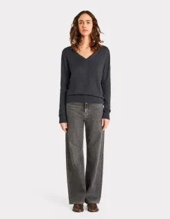 Celio Pull 100% laine mérinos à col V -^Femme Pulls