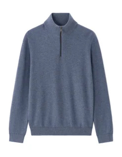 Celio Pull col camionneur 100% coton - bleu moyen^Homme Pulls