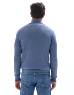 Celio Pull col camionneur 100% coton - bleu moyen^Homme Pulls