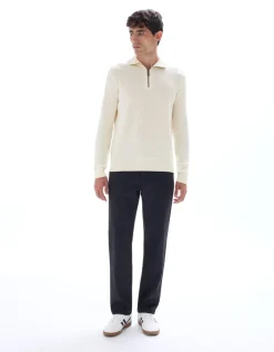 Celio Pull col camionneur 100% coton - écru^Homme Pulls