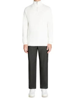 Celio Pull col camionneur regular coton mélangé - écru^Homme Pulls