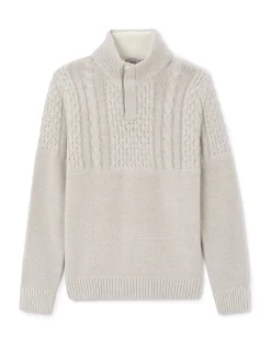 Celio Pull col montant regular coton mélangé - blanc^Homme Pulls