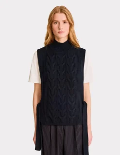 Celio Pull col montant sans manches à nouer -^Femme Pulls