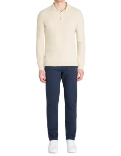 Celio Pull col polo 100% coton - beige^Homme Pulls