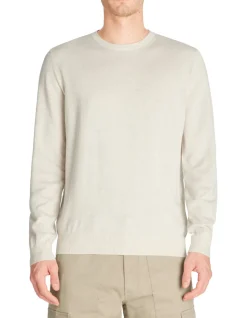 Celio Pull col rond 100% coton - beige clair^Homme Pulls