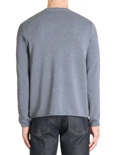 Celio Pull col rond 100% coton - bleu^Homme Pulls