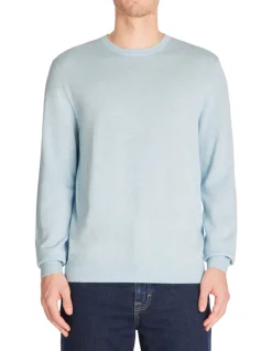 Celio Pull col rond 100% coton - bleu ciel^Homme Pulls