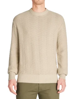 Celio Pull col rond 100% coton - ecru^Homme Pulls