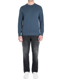Celio Pull col rond 100% coton - marine^Homme Pulls