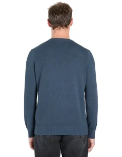 Celio Pull col rond 100% coton - marine^Homme Pulls