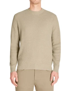 Celio Pull col rond 100% coton - taupe^Homme Pulls