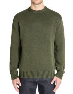 Celio Pull col rond 100% coton - vert^Homme Pulls