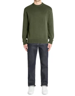Celio Pull col rond 100% coton - vert^Homme Pulls