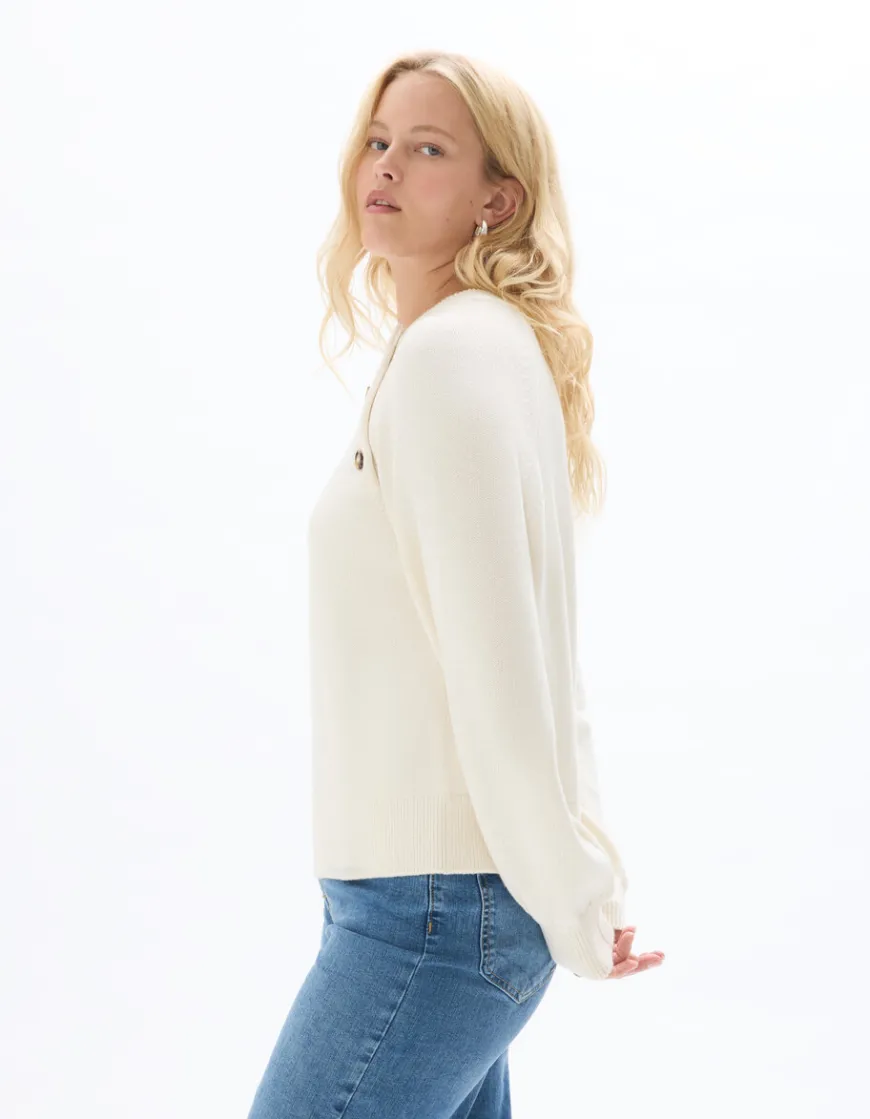 Celio Pull col rond avec boutons décoratifs -^Femme Pulls