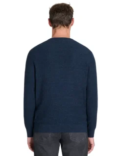 Celio Pull col rond coton mélangé - marine^Homme Pulls