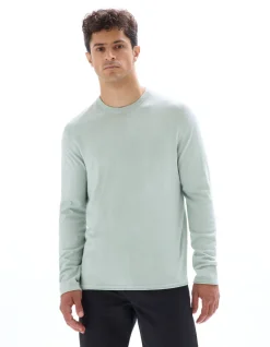 Celio Pull col rond en coton mouliné - bleu clair^Homme Pulls
