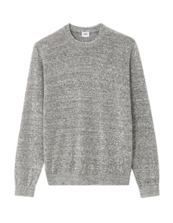 Celio Pull col rond en lin mélangé bicolor - noir^Homme Pulls|Sélection Lin