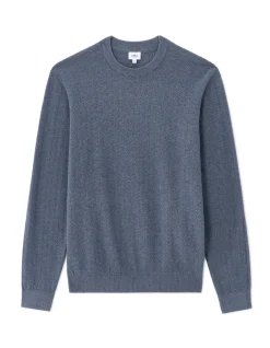 Celio Pull col rond en meille chevrons 100 % coton - anthracite^Homme Pulls