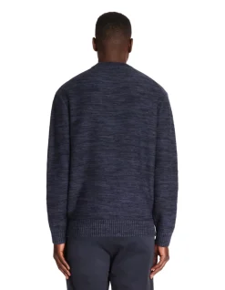 Celio Pull col rond relax coton mélangé - marine^Homme Pulls