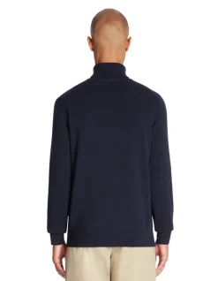Celio Pull col roulé 100% coton - marine^Homme Pulls