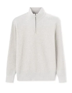 Celio Pull col roulé regular 100% coton - gris chiné^Homme Pulls