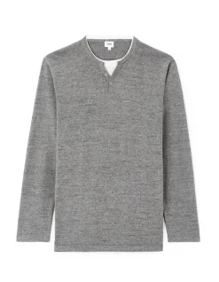 Celio Pull col tunisien coton mélangé - gris chiné^Homme Pulls