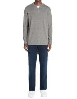 Celio Pull col tunisien coton mélangé - gris chiné^Homme Pulls