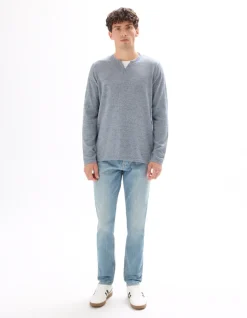 Celio Pull col tunisien coton mélangé - gris foncé^Homme Pulls