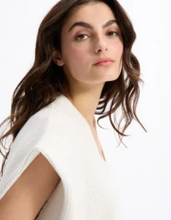 Celio Pull col V sans manches - écru^Femme Pulls