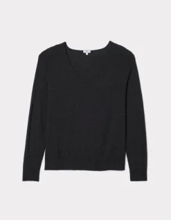 Celio Pull doux à col v - gris^Femme Pulls