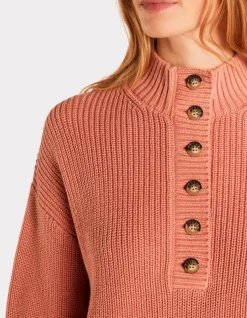 Celio Pull en coton chaud col montant - rose^Femme Pulls