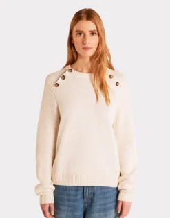 Celio Pull en coton chaud col rond - écru^Femme Pulls