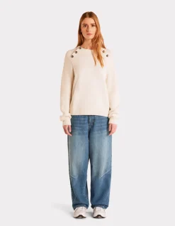 Celio Pull en coton chaud col rond - écru^Femme Pulls