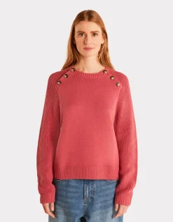 Celio Pull en coton chaud col rond - rose^Femme Pulls