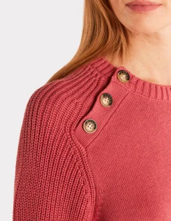 Celio Pull en coton chaud col rond - rose^Femme Pulls