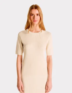 Celio Pull en maille côtelée - beige^Femme Pulls|Les Ensembles