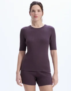 Celio Pull en maille côtelée - violet^Femme Pulls|Les Ensembles