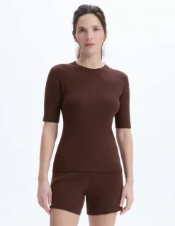 Celio Pull ensemble en maille côtelée - bordeaux^Femme Pulls|Les Ensembles