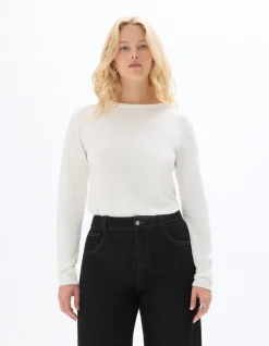 Celio Pull fluide col rond en viscose ECOVERO™ -^Femme Pulls