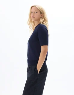 Celio Pull fluide col rond en viscose ECOVERO™ -^Femme Pulls