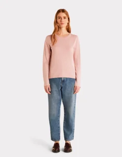 Celio Pull fluide col rond en viscose Ecovero - rose^Femme Pulls