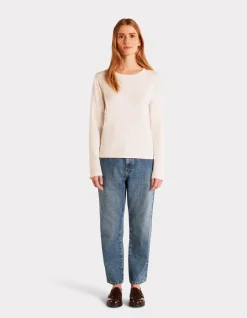 Celio Pull fluide col rond en viscose Ecovero - écru^Femme Pulls