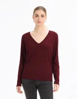 Celio Pull fluide col v viscose écovéro -^Femme Pulls