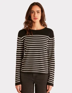 Celio Pull fluide rayé en viscose Ecovero -^Femme Pulls