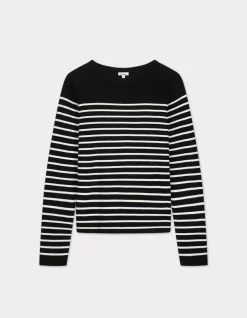 Celio Pull fluide rayé en viscose Ecovero -^Femme Pulls
