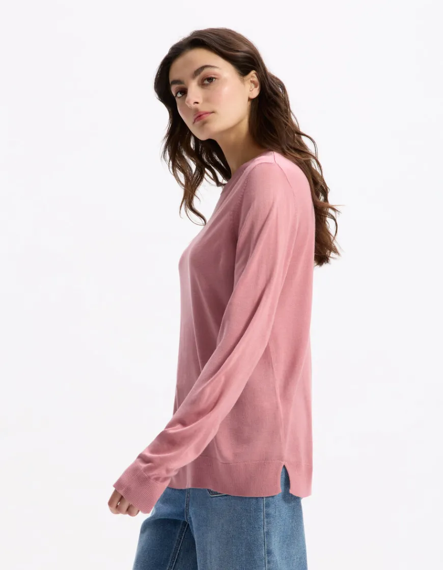 Celio Pull maille fine à manches longues - rose^Femme Pulls