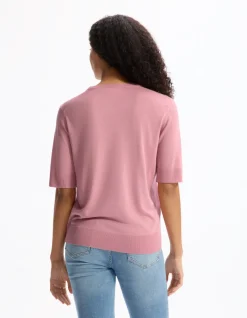 Celio Pull maille fine à manches courtes - rose clair^Femme Les Essentiels Aux Meilleurs Prix|Pulls