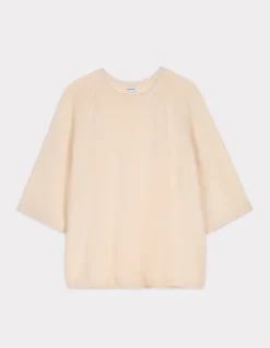 Celio Pull manches courtes à col rond coton - beige^Femme Pulls
