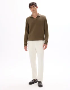 Celio Pull oversize col V 100% coton - taupe^Homme Pulls