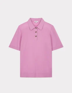 Celio Pull polo manches courtes en maille - rose^Femme Pulls